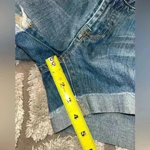 American Eagle Vintage Blue Cuffed shorts size 4 - Picture 9 of 9